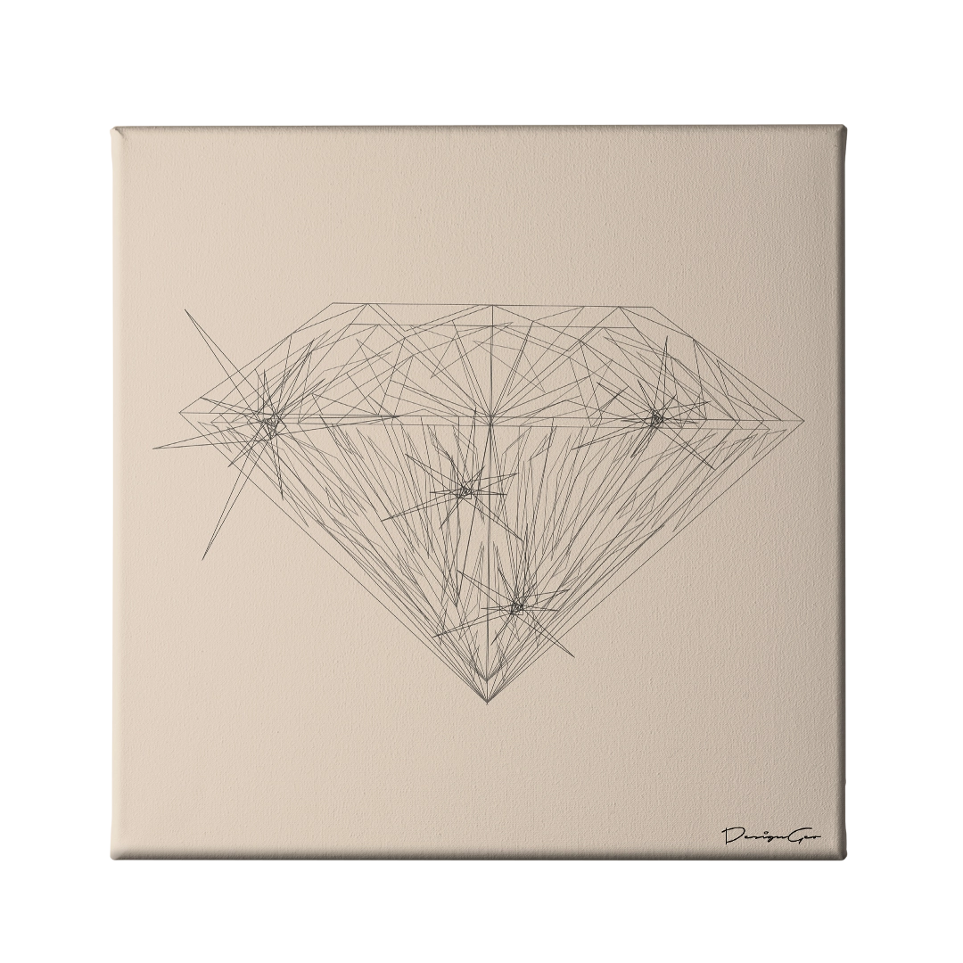 Diamond Outline Art