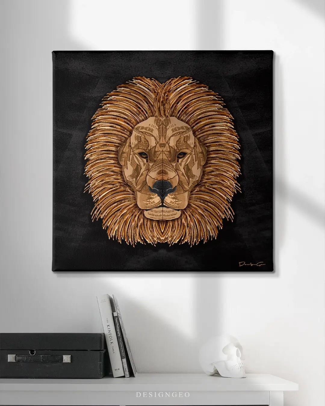 Dollar Lion Canvas Wall Art
