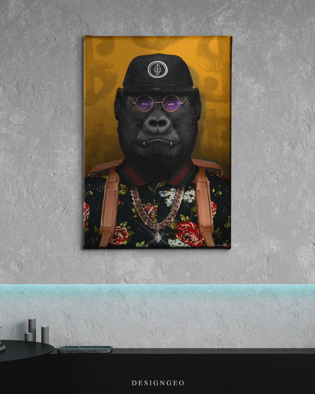 ETH Ape Art Rectangular Canvas Print by DesignGeo