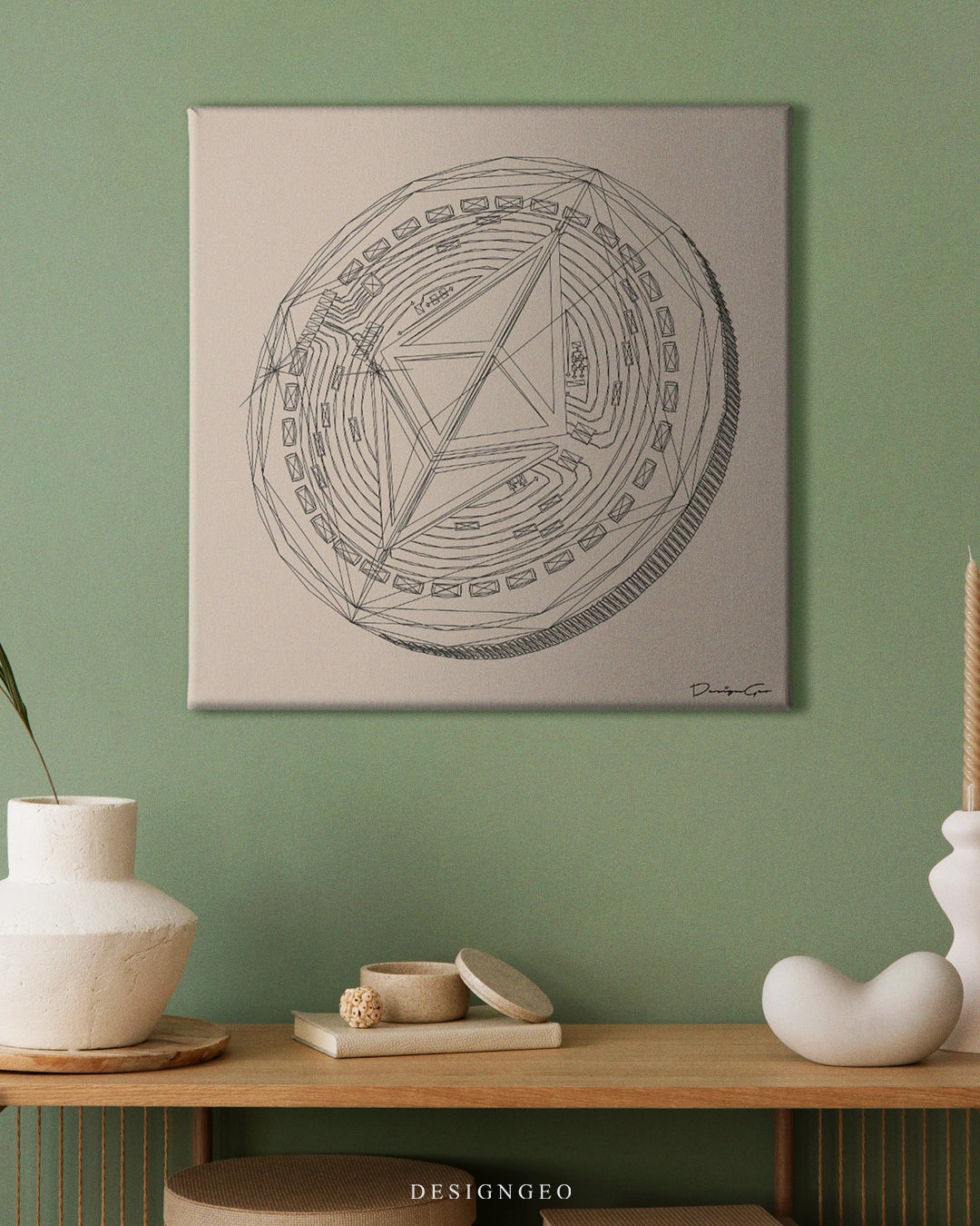 Ethereum Coin Outline Art