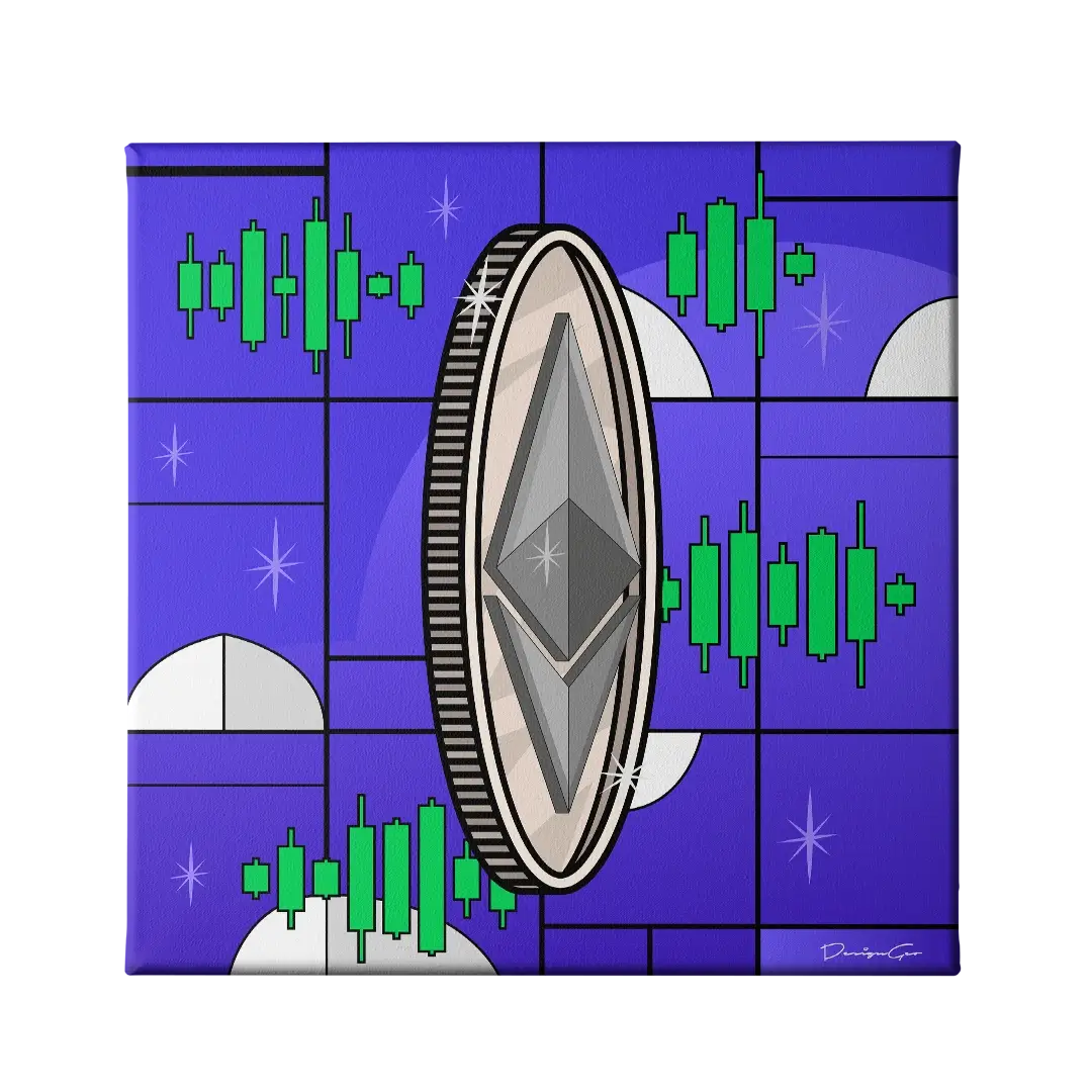 Ethereum Coin Canvas Wall Art