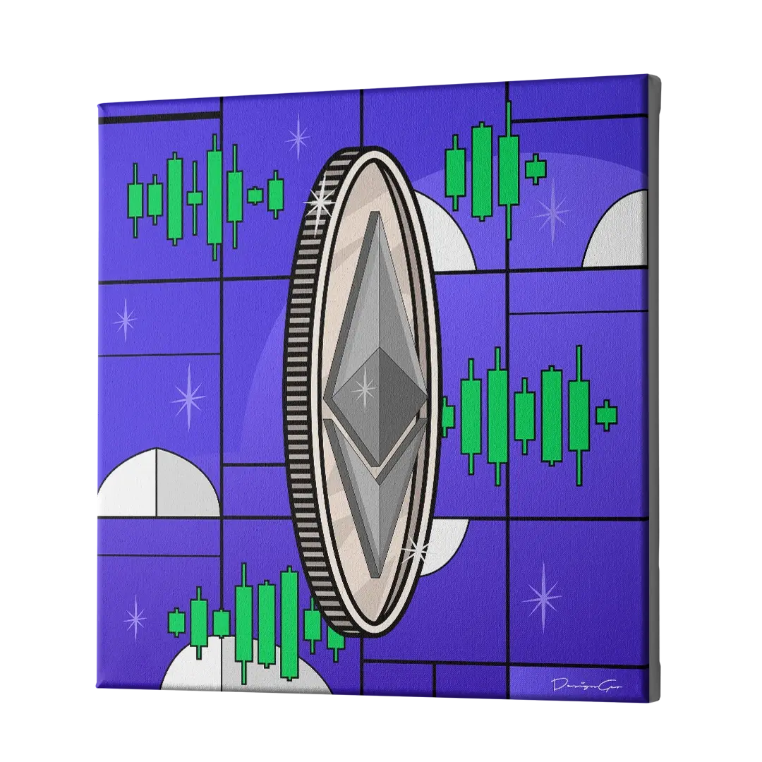 Ethereum Coin Canvas Wall Art