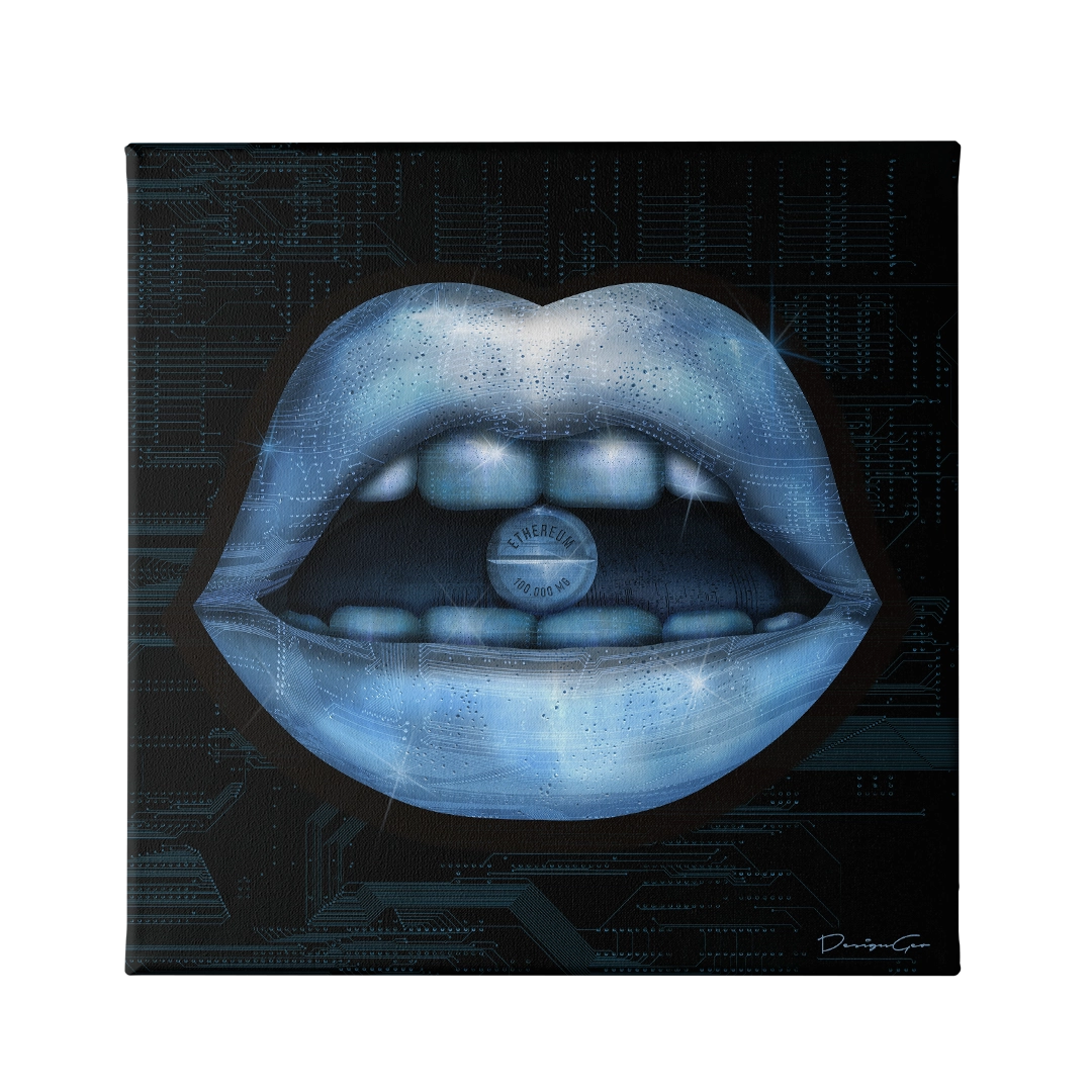 Ethereum Lips Canvas Wall Art