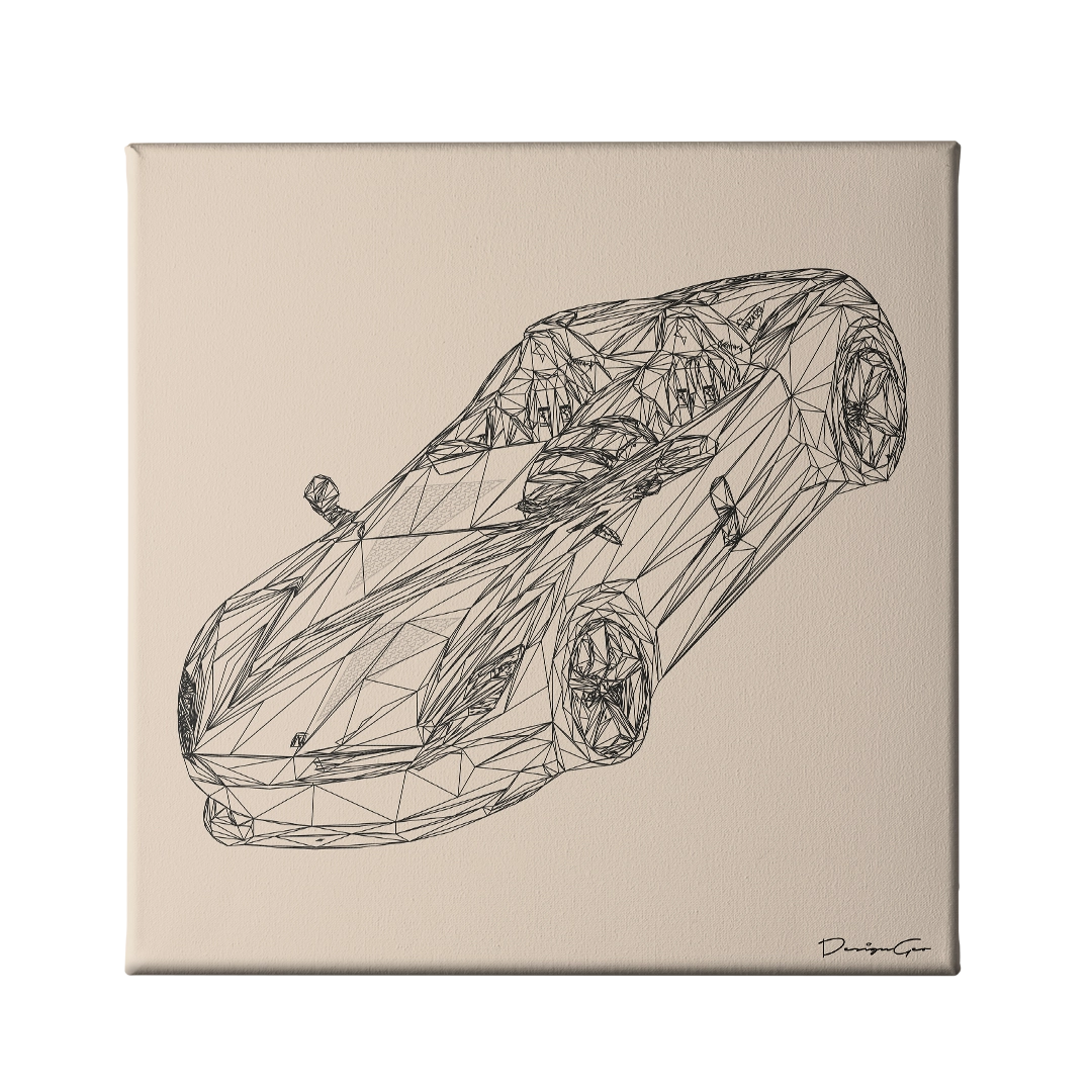 Exotic Car Outline Art