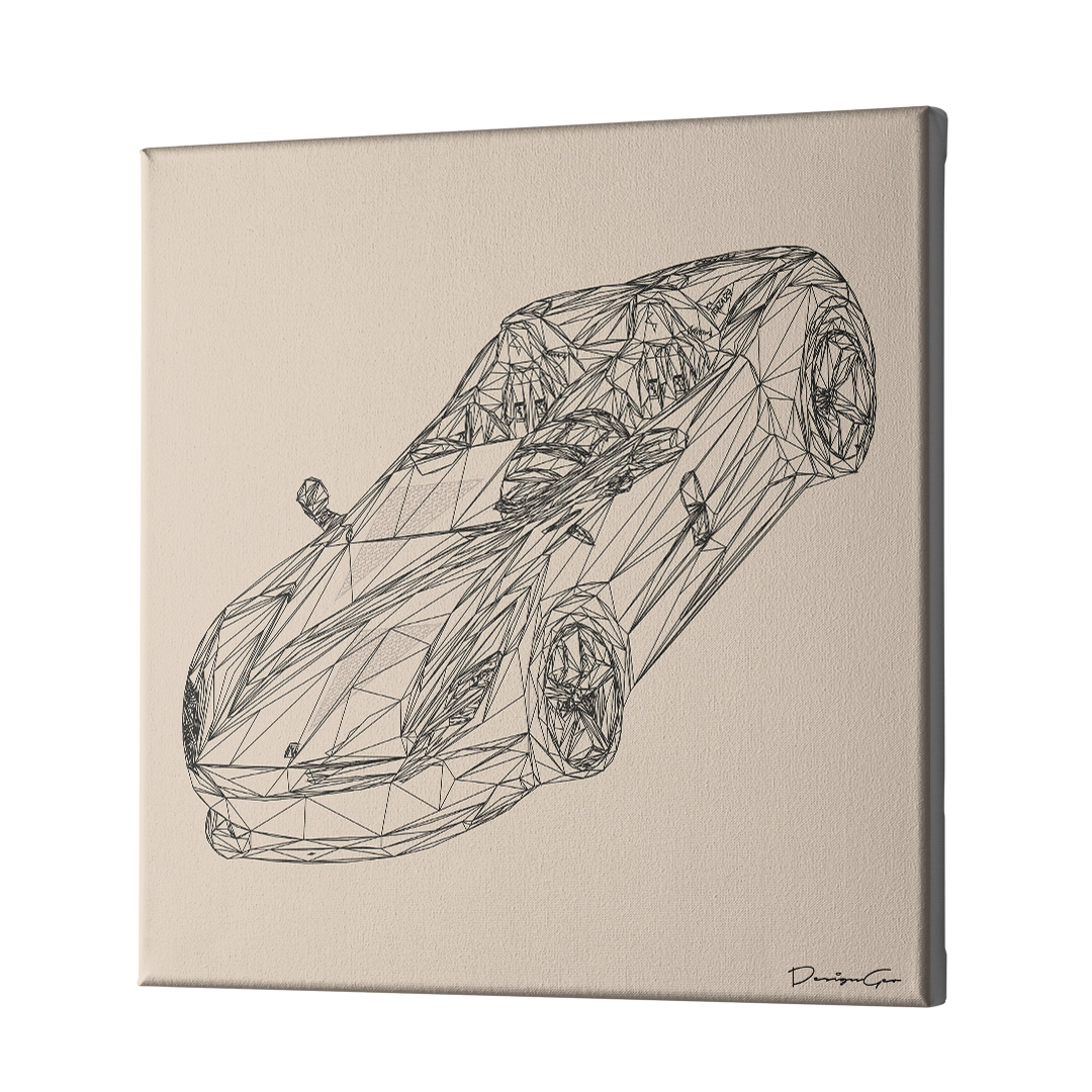 Exotic Car Outline Art