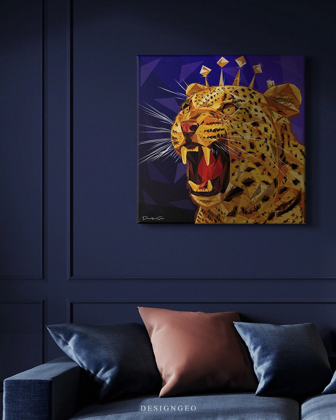 Fresh Out The Cage Art Square Canvas Print by DesignGeo