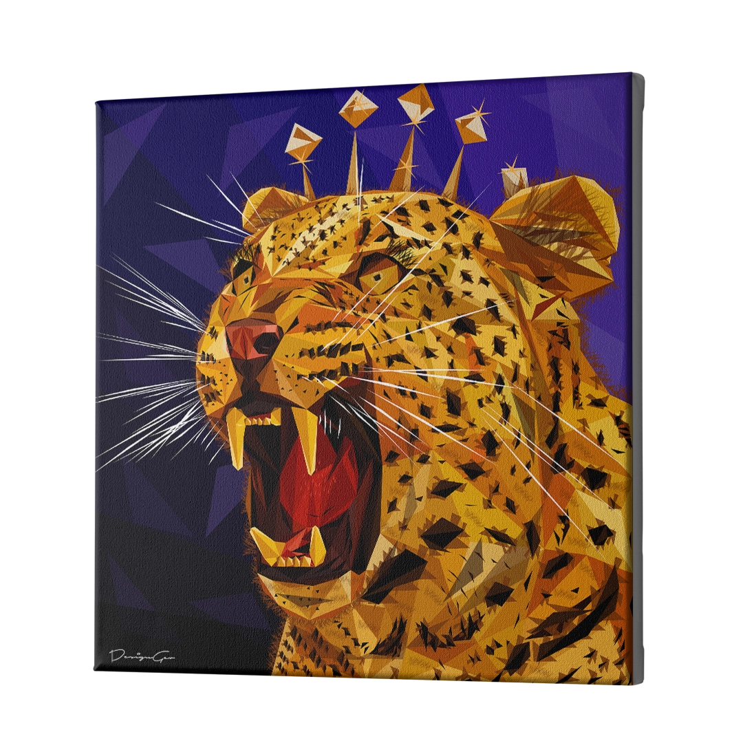 Fresh Out The Cage Art Square Canvas Print by DesignGeo