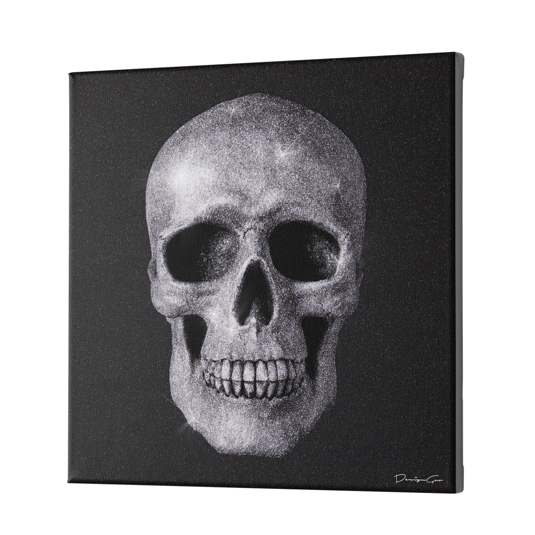 Glitter Skull Canvas Wall Art