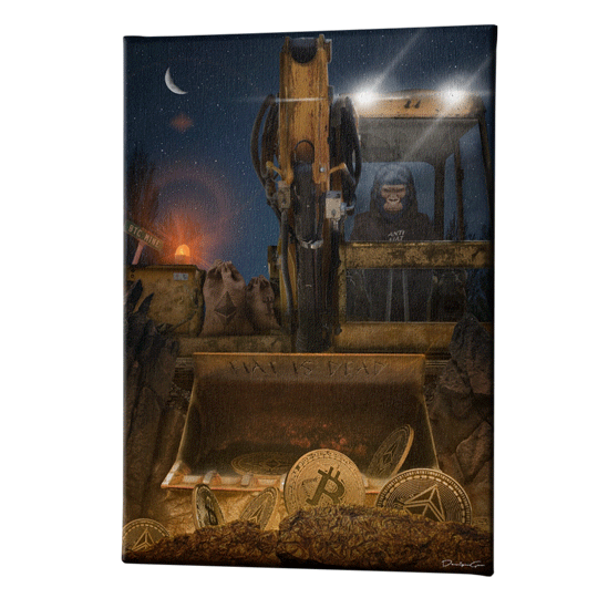 Gold Digger limited edition rectangular canvas print created by designgeo