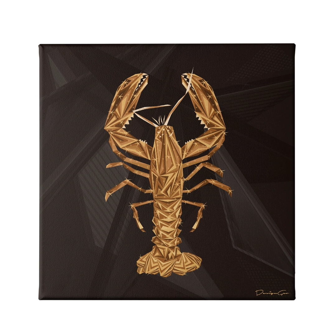 Golden Lobster Art