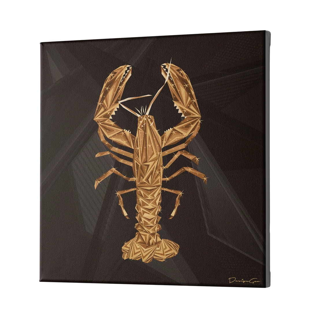 Golden Lobster Art