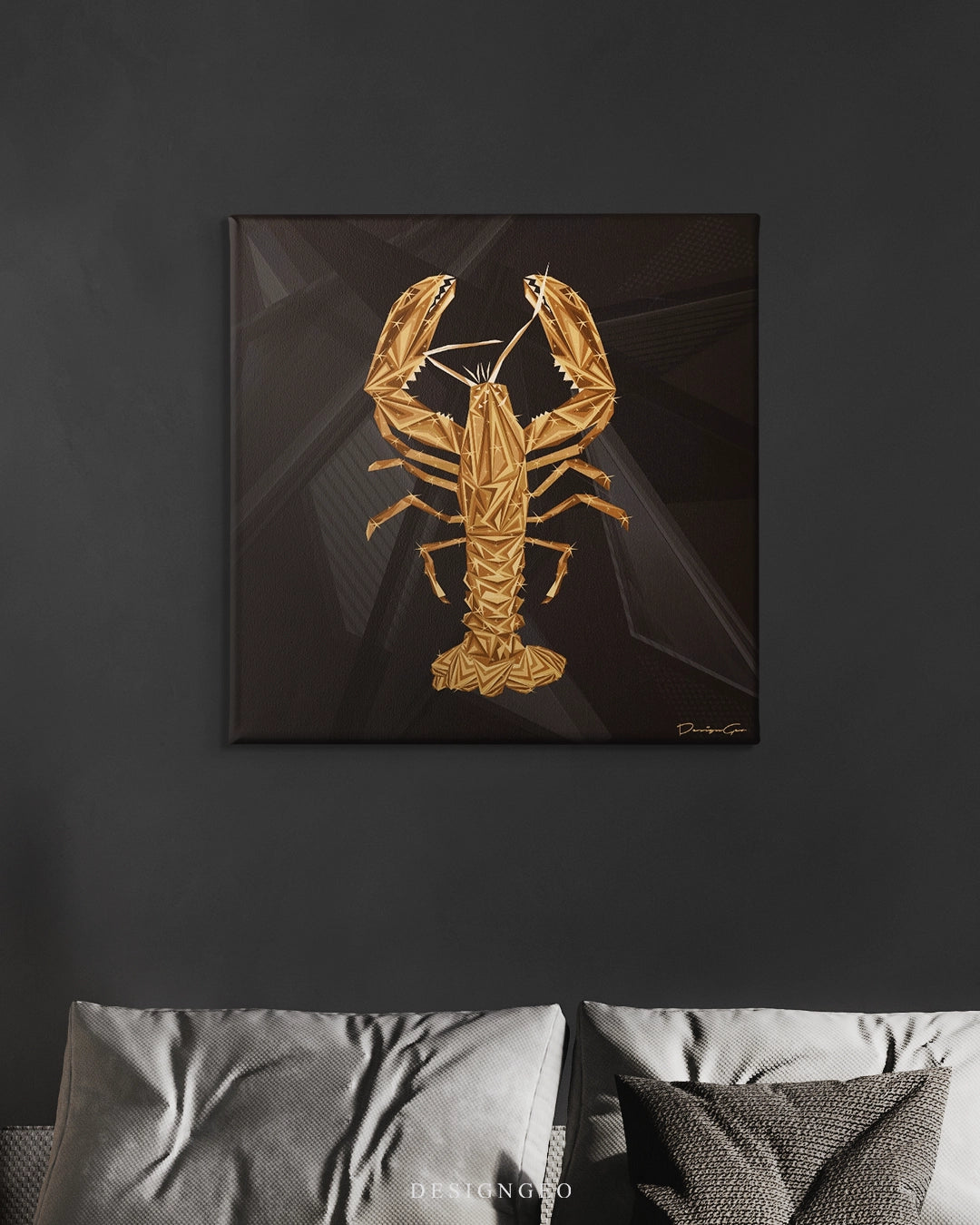 Golden Lobster Art