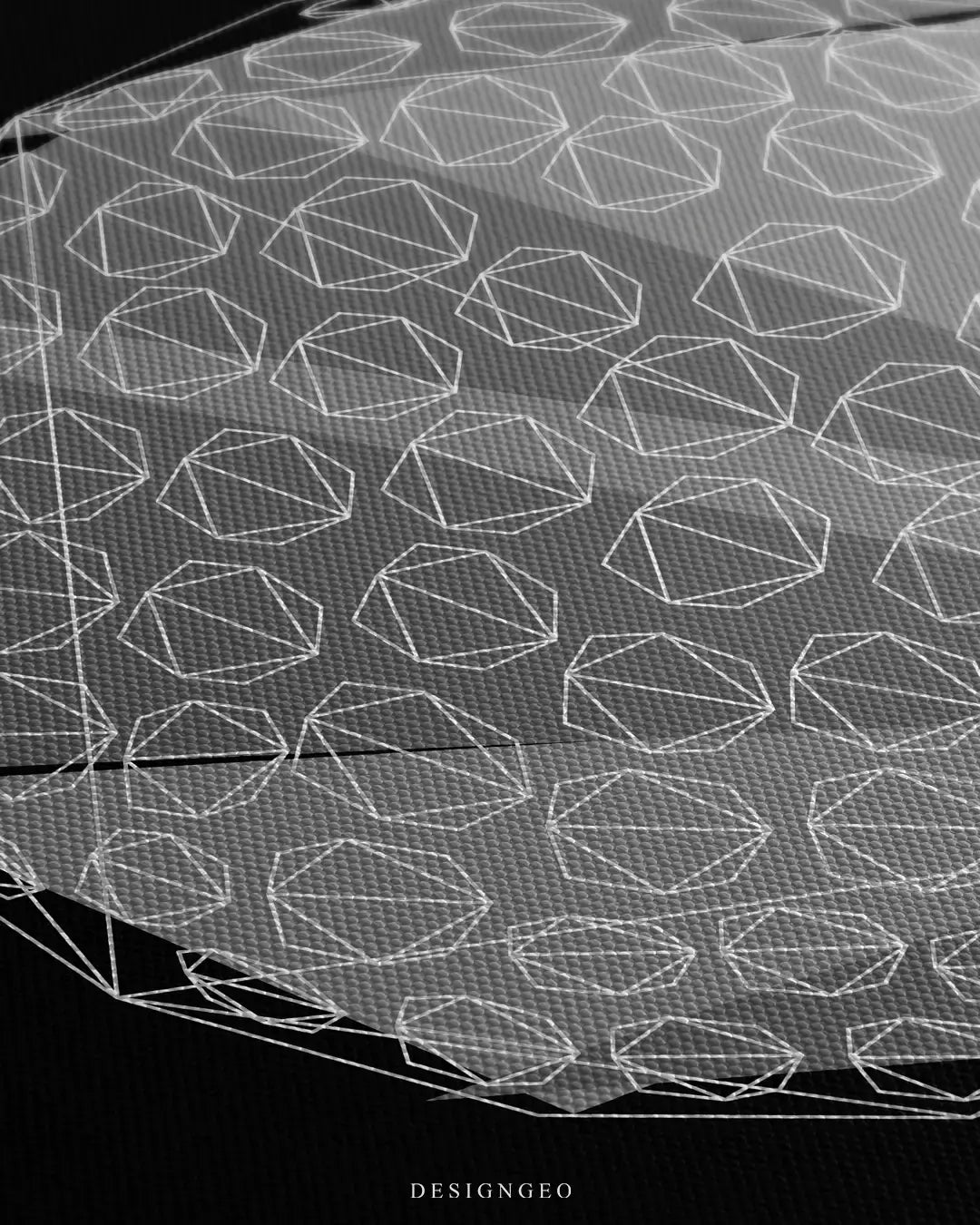 Detailed view of the Golf Ball canvas art, showcasing the clean white anatomical lines, sphere symmetry, and high-contrast premium print finish