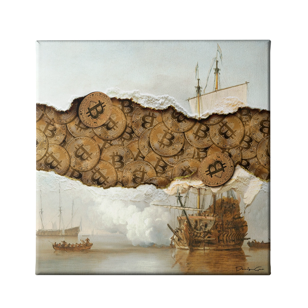 Hidden Bitcoins Canvas Wall Art