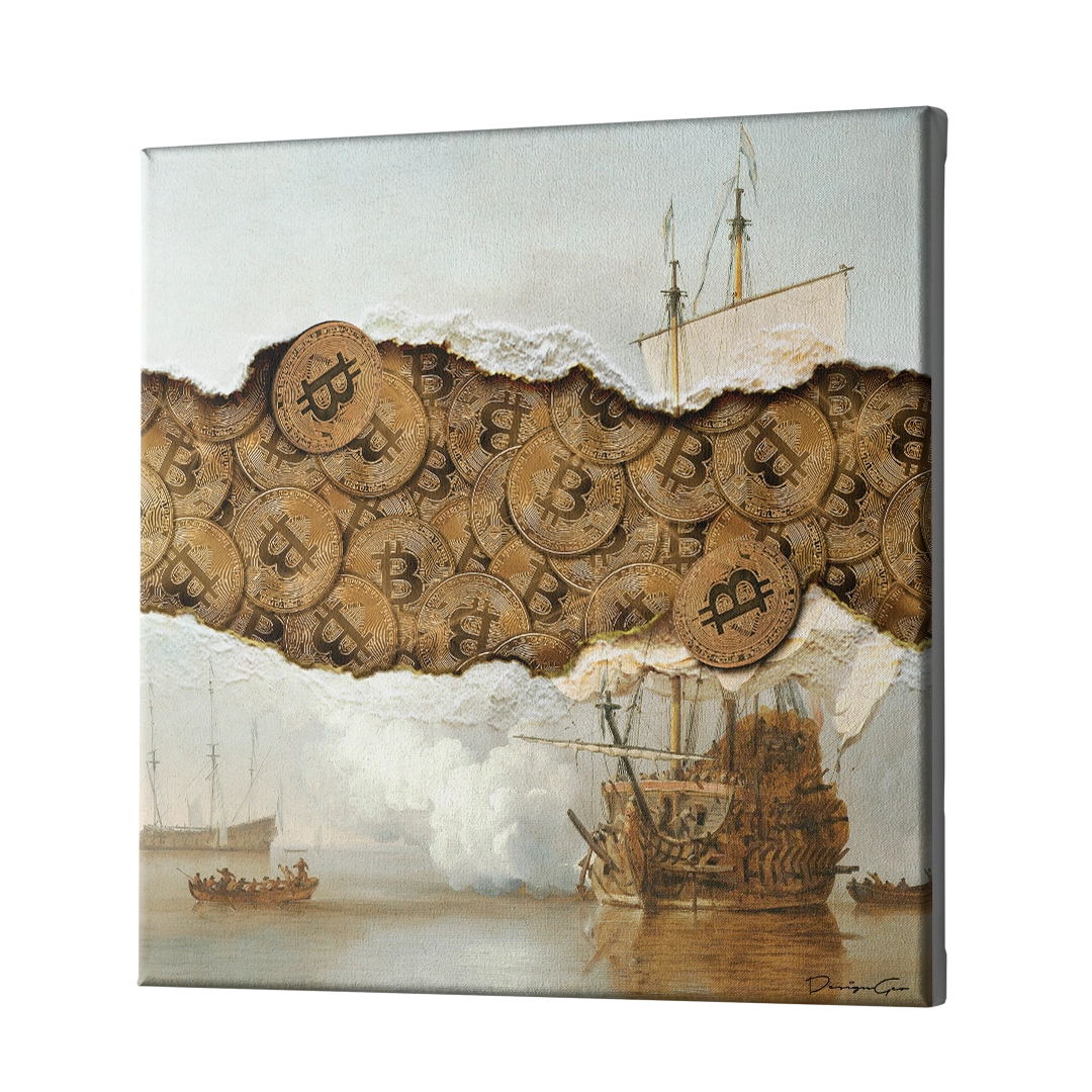 Hidden Bitcoins Canvas Wall Art