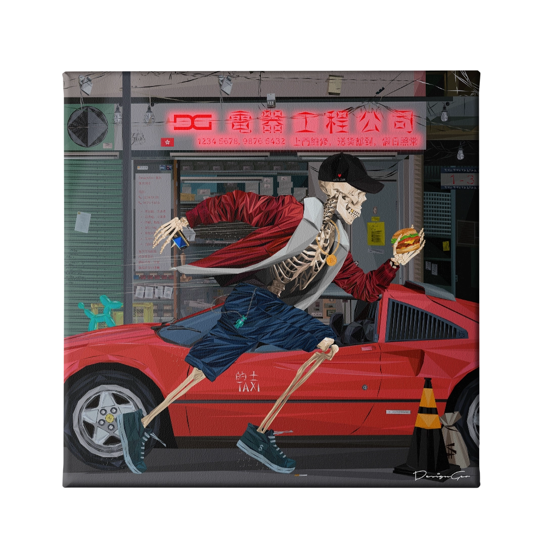 Hong Kong Rush Canvas Wall Art