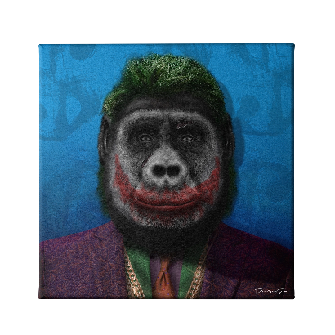 Joker Ape Canvas Wall Art