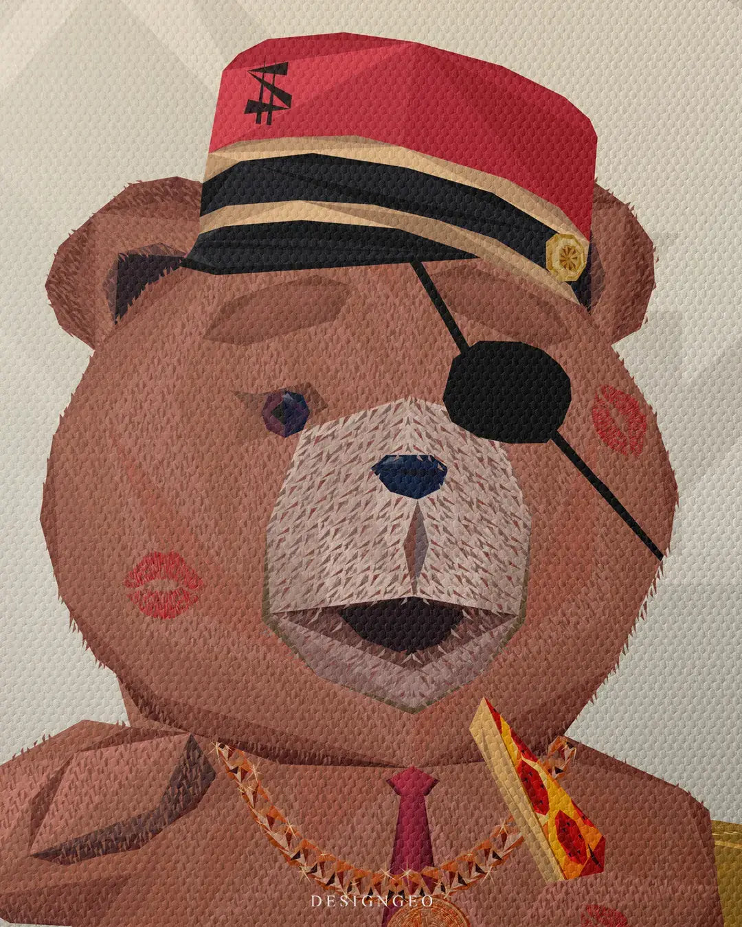 Close-up detail of canvas wall art print showing texture and sharpness