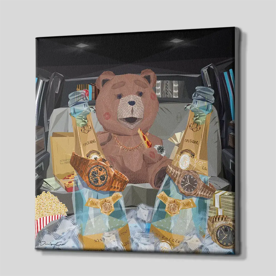 Just a Teddy Bear Canvas Wall Art