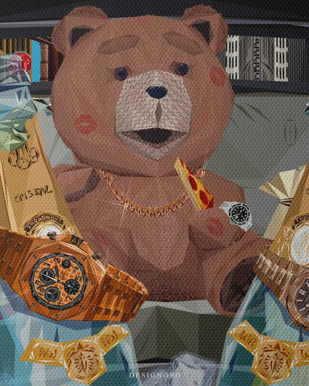 Just a Teddy Bear Canvas Wall Art