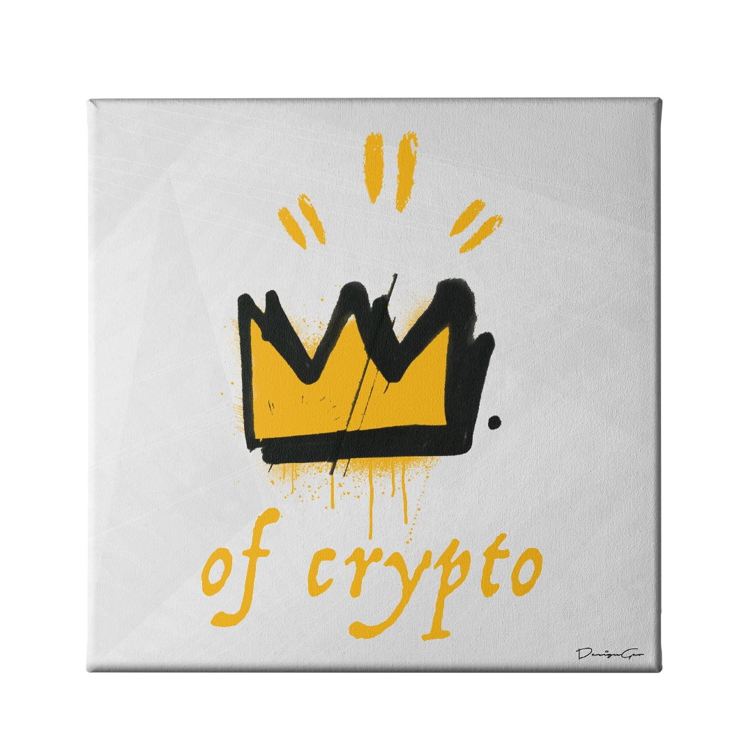 King Of Crypto Canvas Wall Art