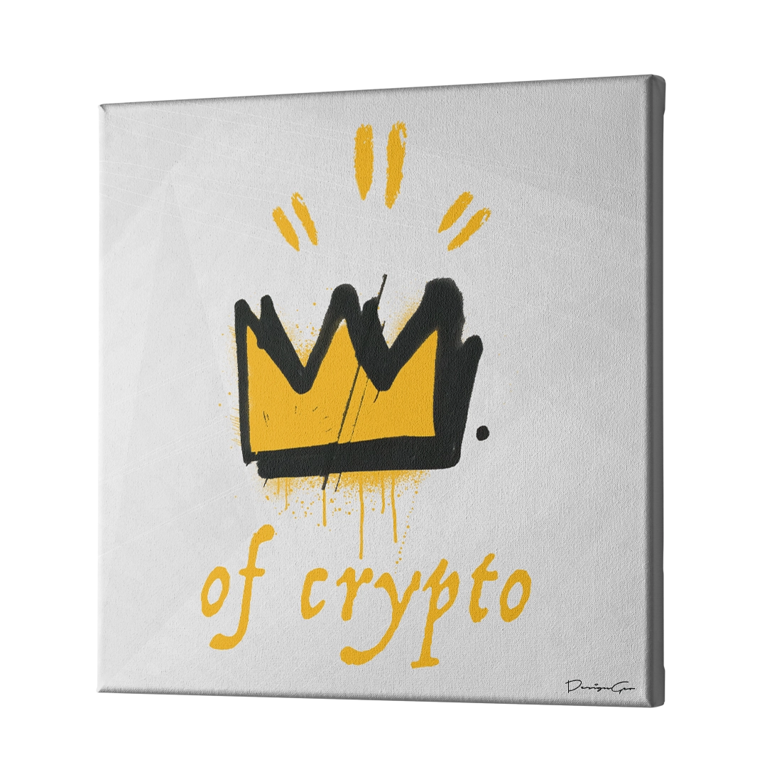 King Of Crypto Canvas Wall Art