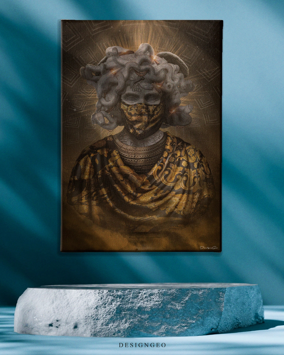 Medusa Art Rectangular Canvas Print by DesignGeo