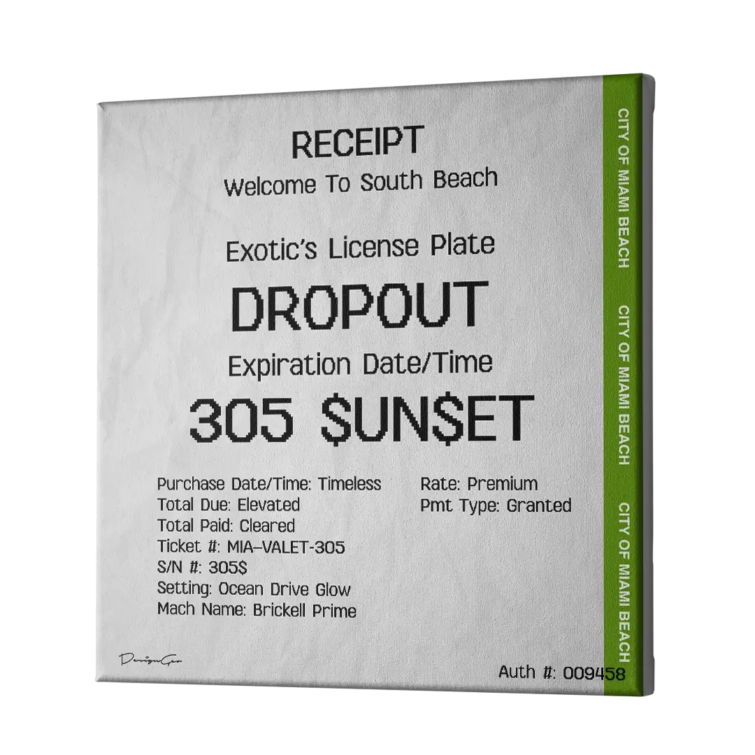 Miami Parking Canvas Wall Art