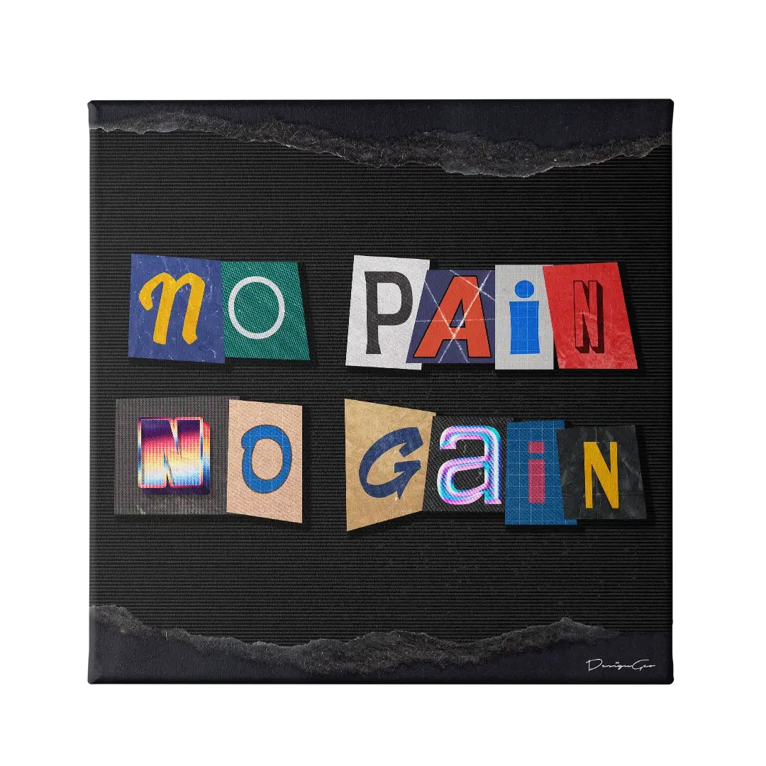 No Pain No Gain Canvas Wall Art