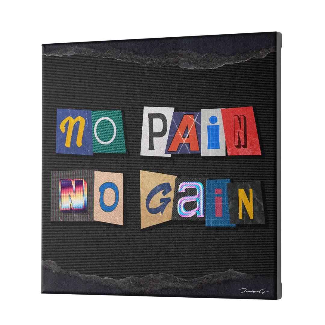 No Pain No Gain Canvas Wall Art