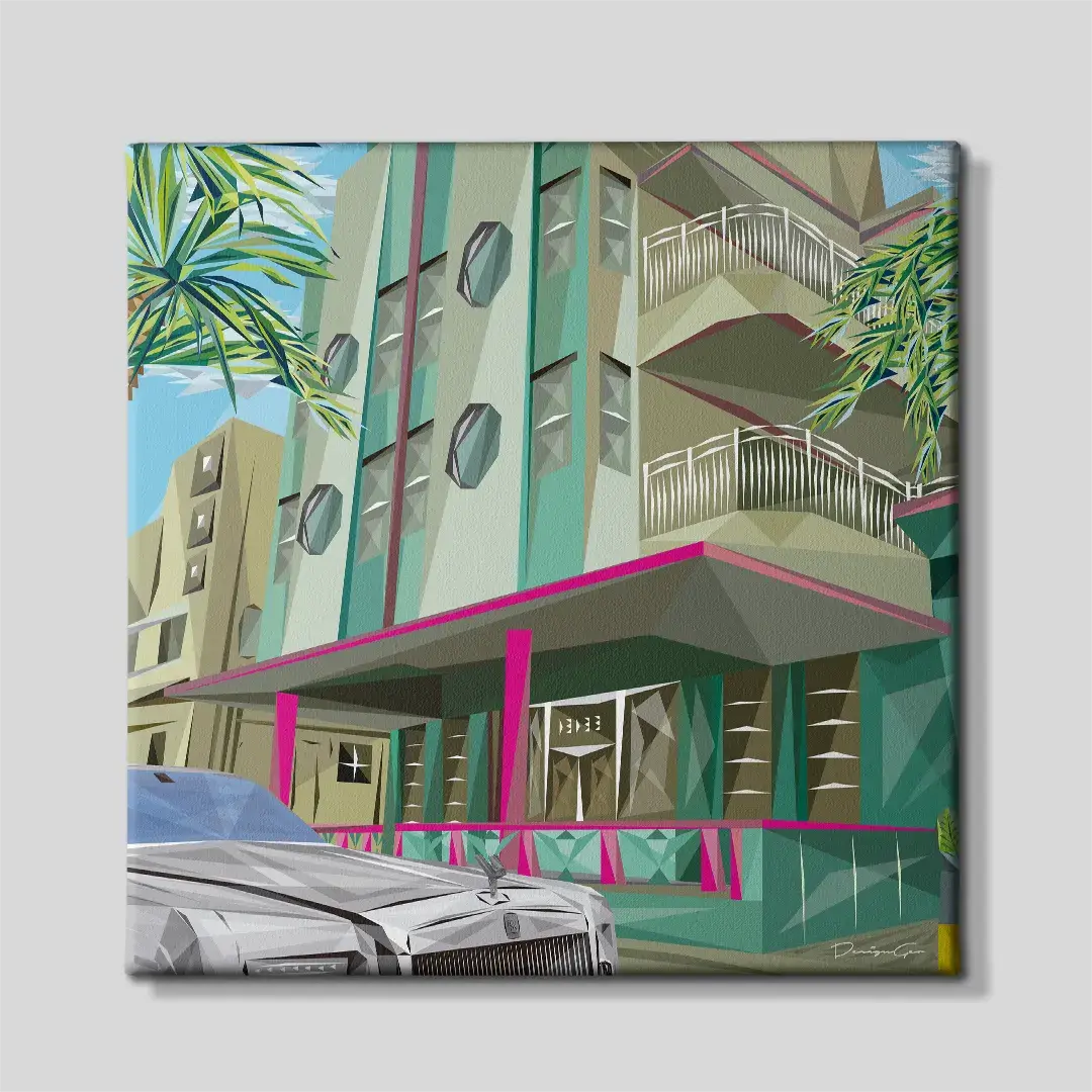 Ocean Dr Canvas Wall Art