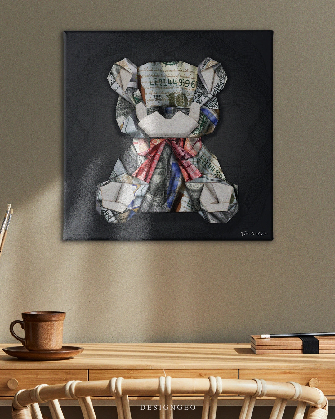 Origami Teddy Bear Art