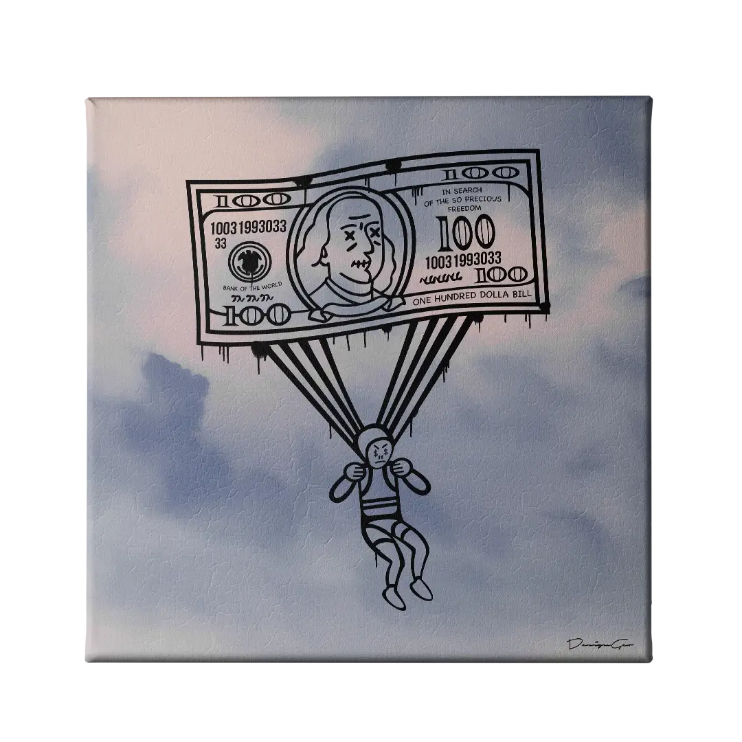 Paper Parachute Canvas Wall Art