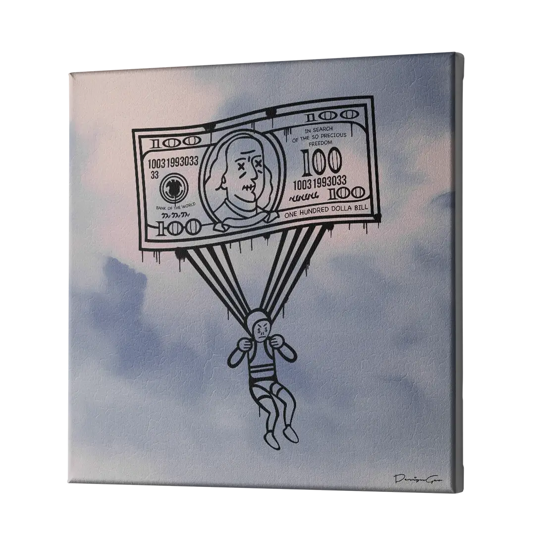 Paper Parachute Canvas Wall Art