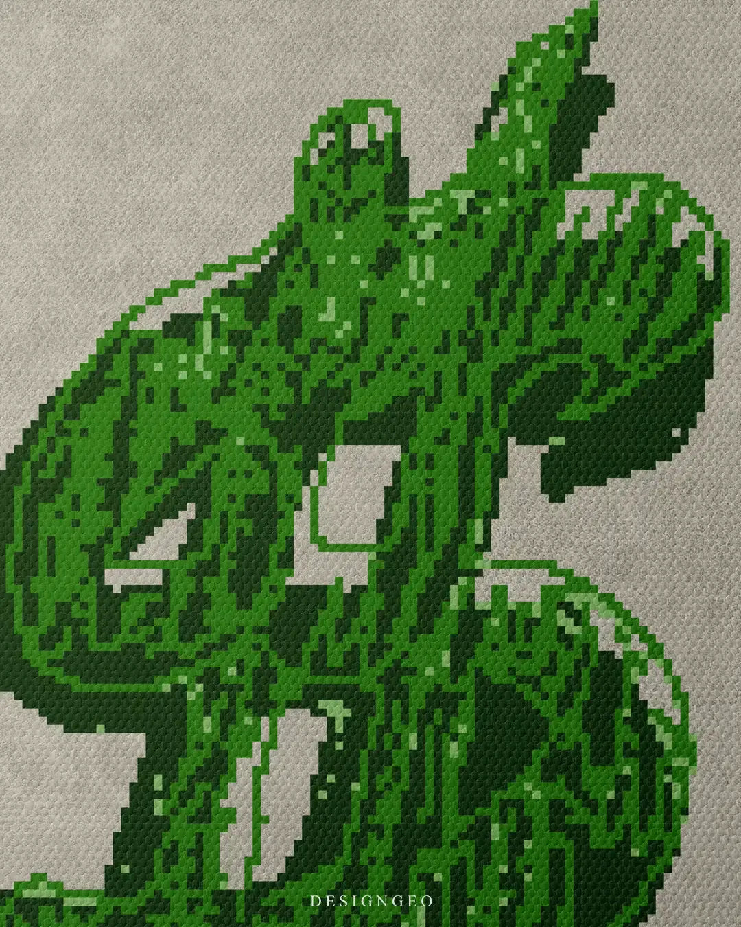 Artistic canvas illustration of the iconic green pixel money symbol, representing financial growth, digital assets, and a modern entrepreneur mindset
