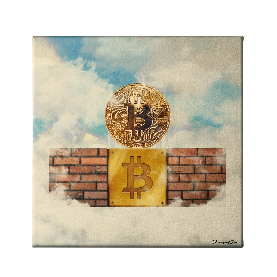Pixel Gold Canvas Wall Art