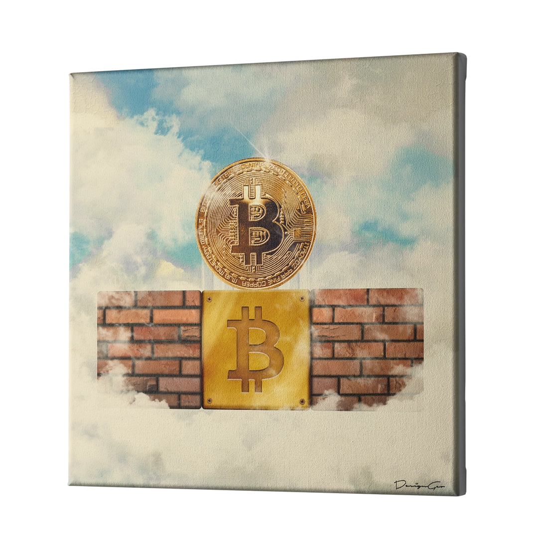 Pixel Gold Canvas Wall Art