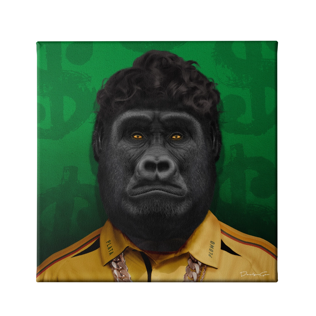 Plata o Plomo Ape Canvas Wall Art
