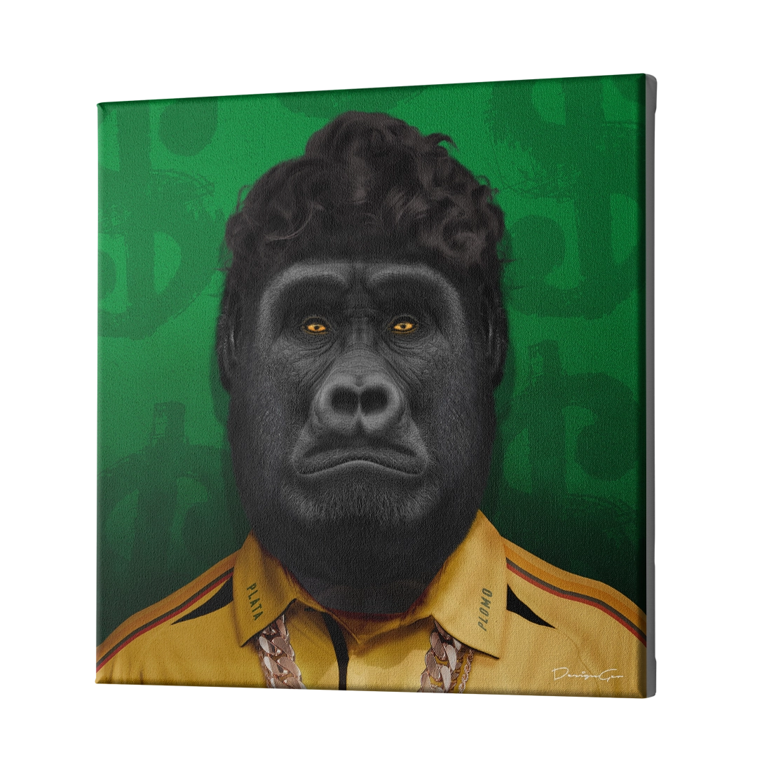 Plata o Plomo Ape Canvas Wall Art