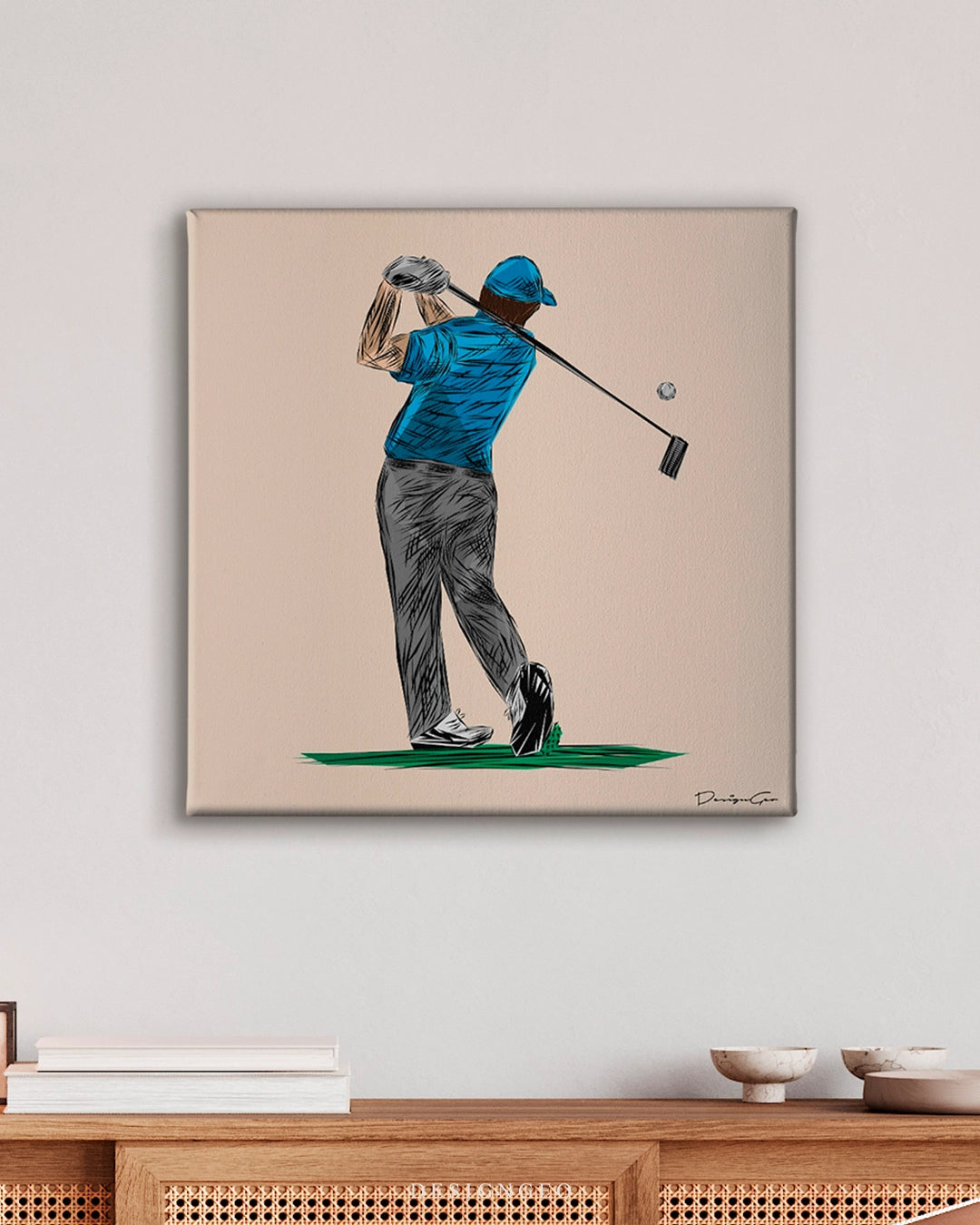 Poise on The Green Canvas Wall Art
