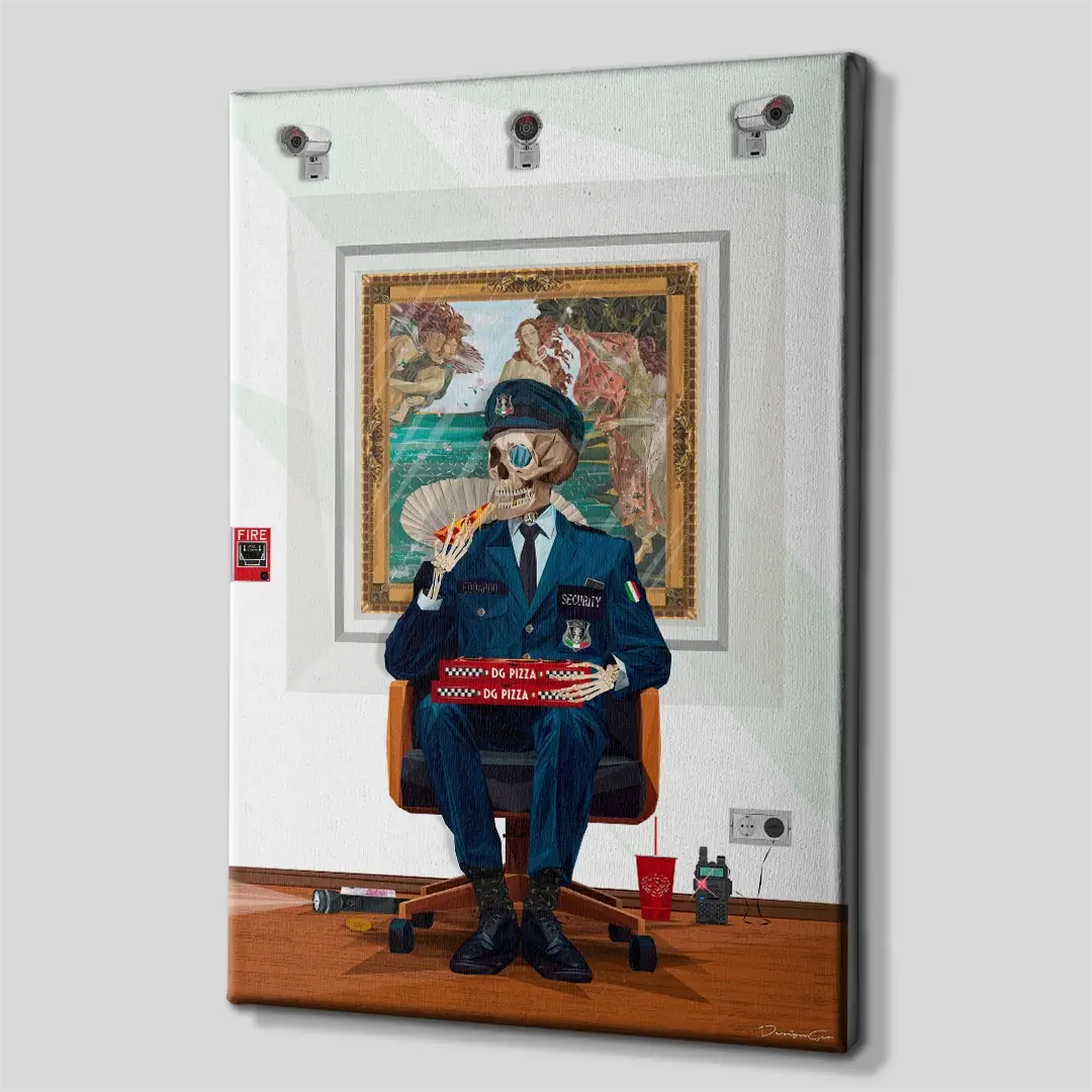 Private Security Slice of Pizza Art