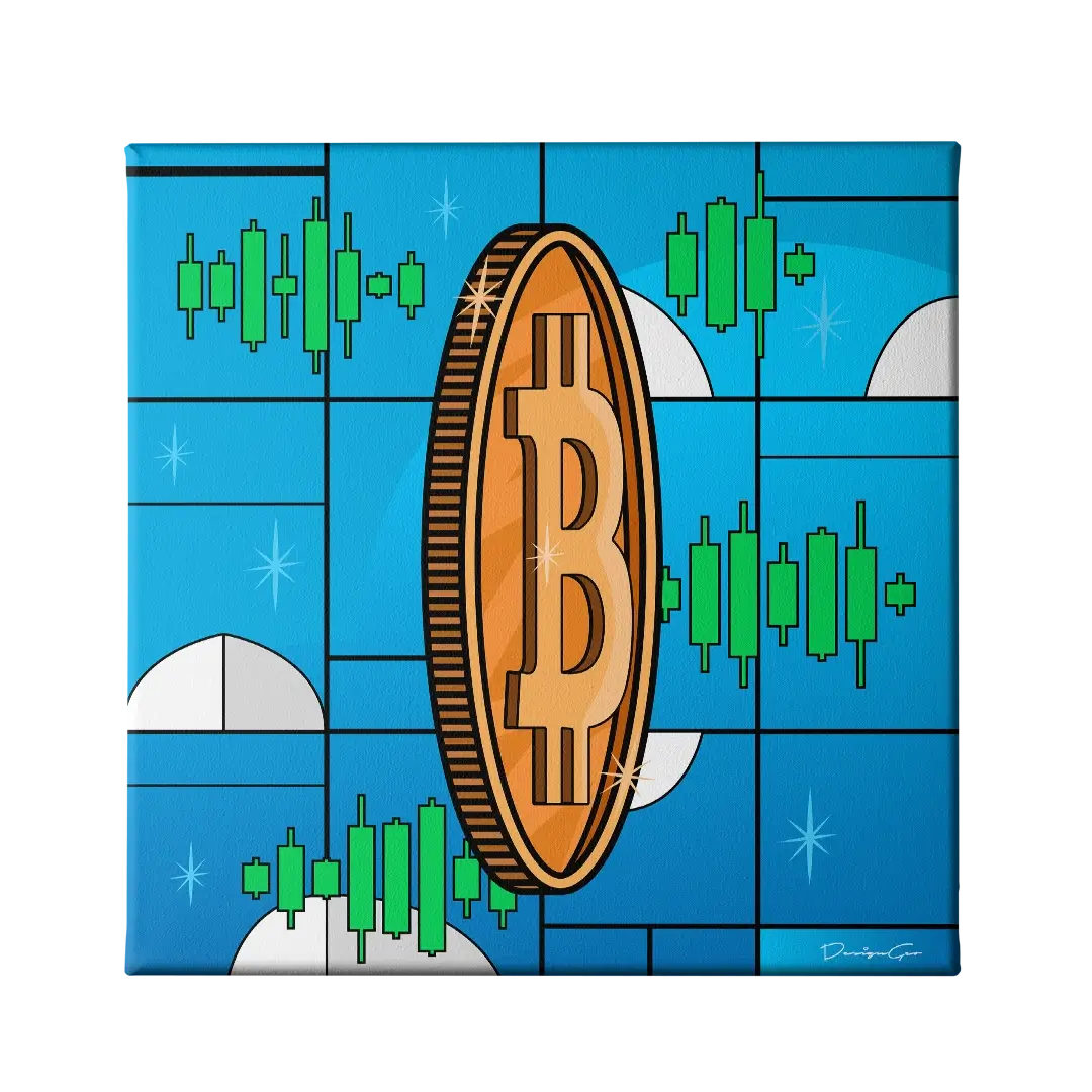 Satoshi Coin Canvas Wall Art