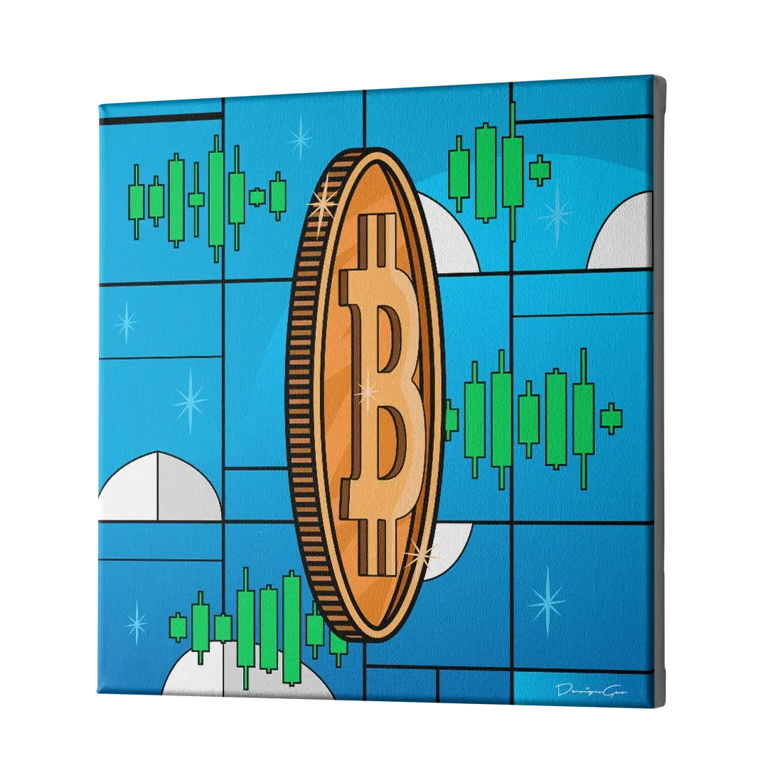 Satoshi Coin Canvas Wall Art