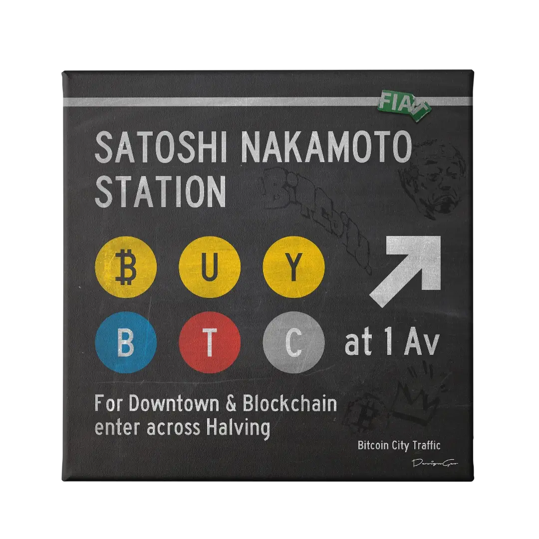 Satoshi Nakamoto Station Canvas Wall Art