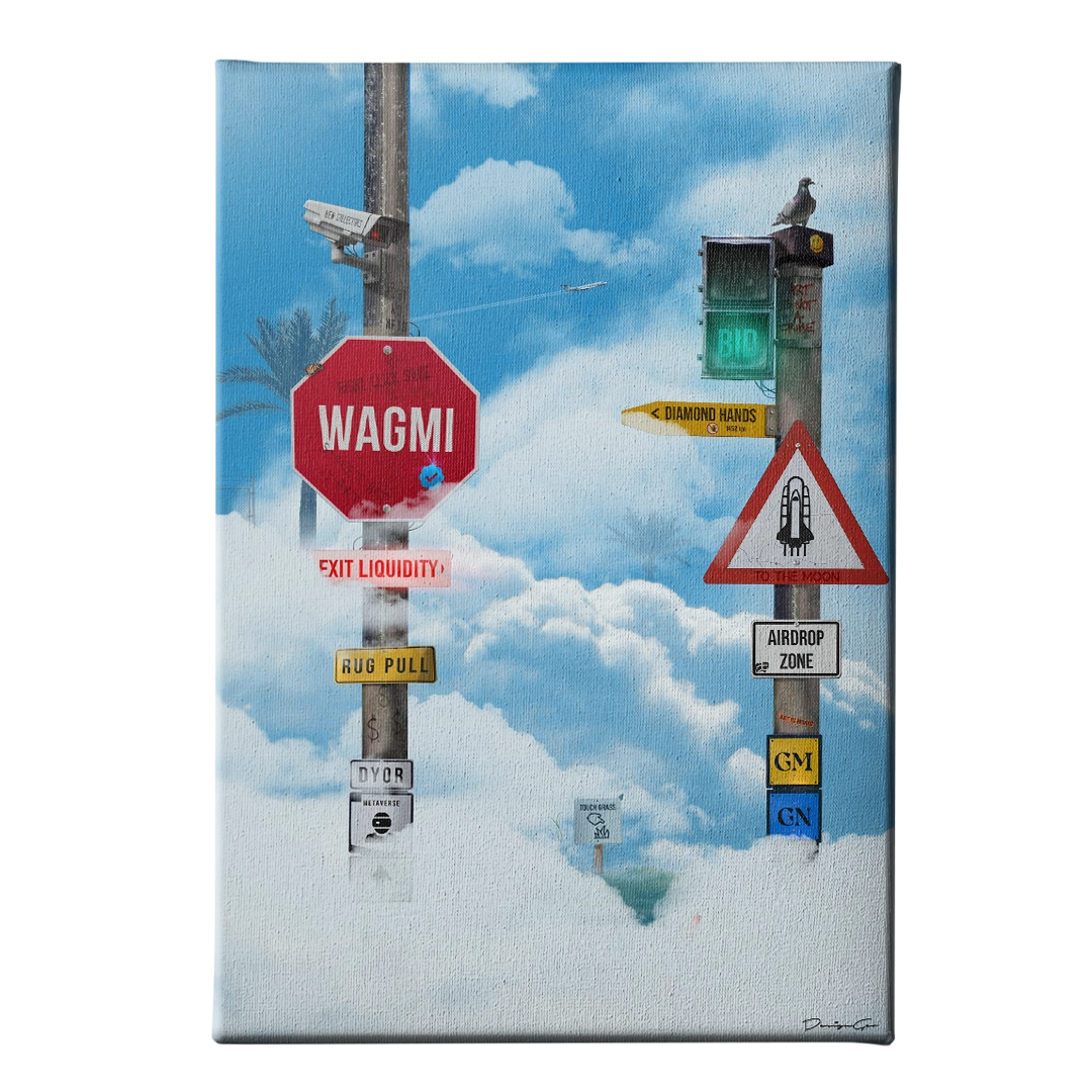 Signage limited edition rectangular canvas print created by designgeo