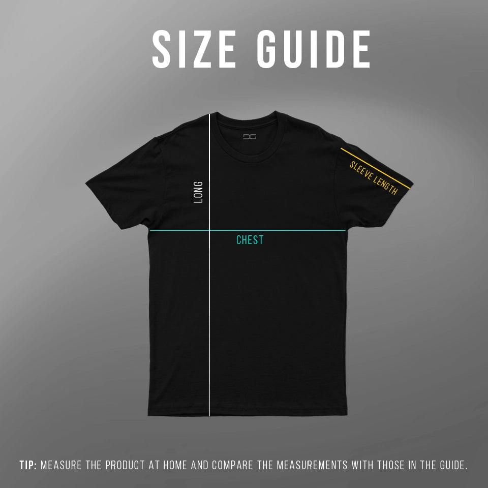 Size Guide T Shirt DesignGeo