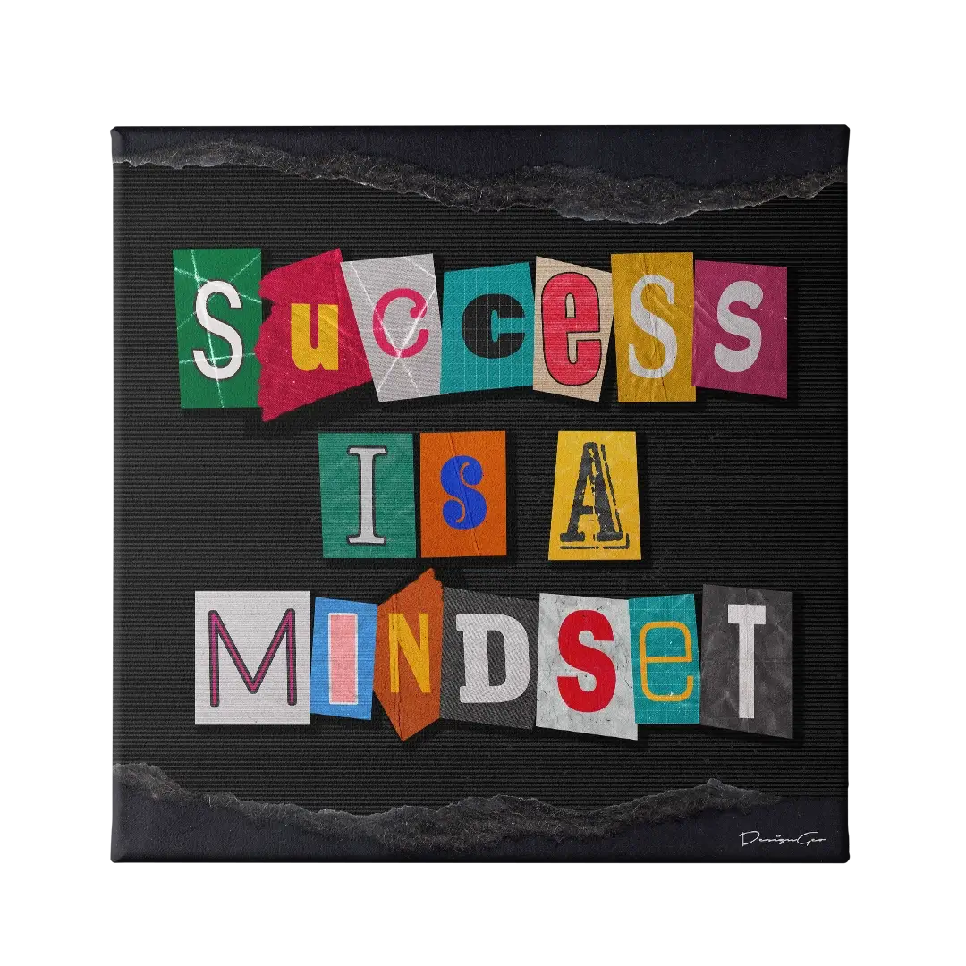 Success is a Mindset Canvas Wall Art