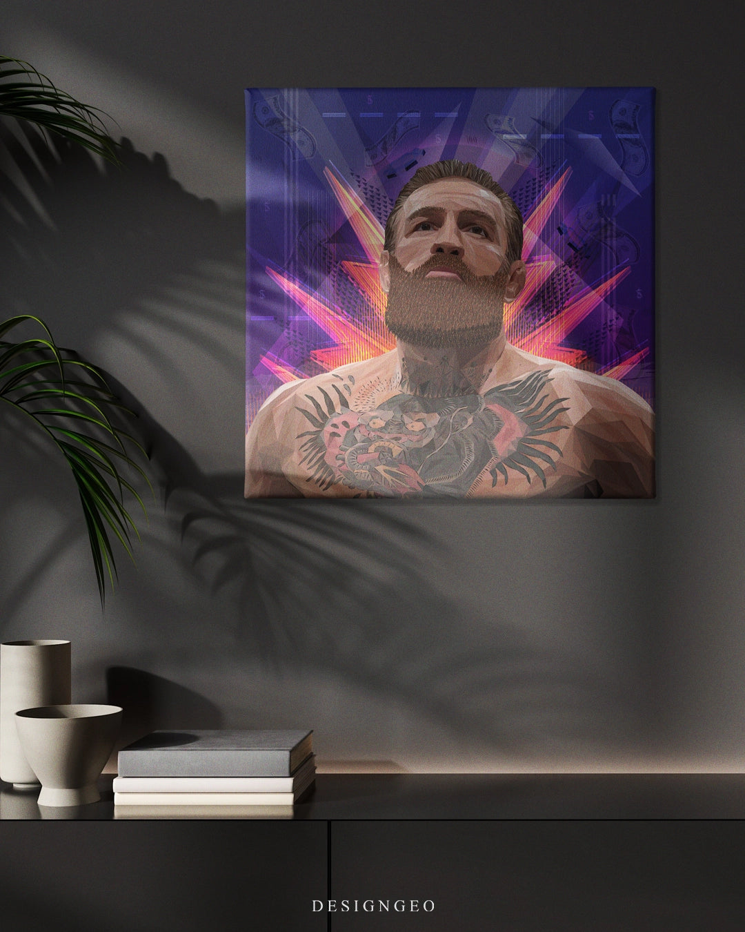 The Notorious MMA Art Square Canvas Print by DesignGeo