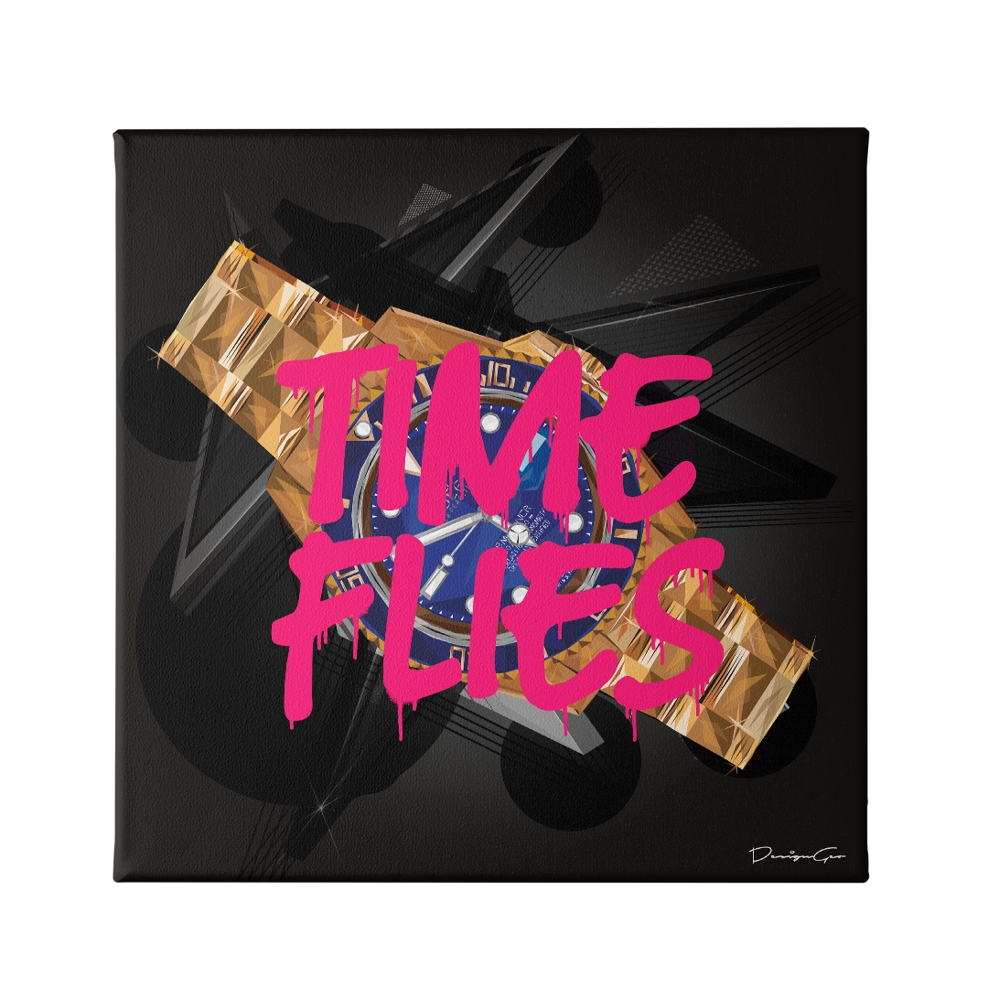 Time Flies Canvas Wall Art