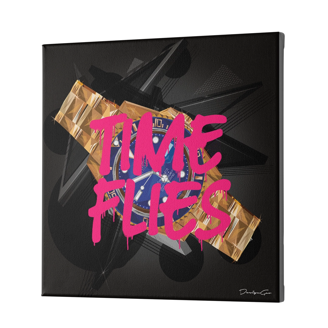 Time Flies Canvas Wall Art